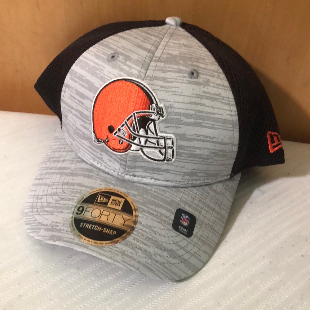 cleveland browns grey brown 9twenty stretch snap new era cap